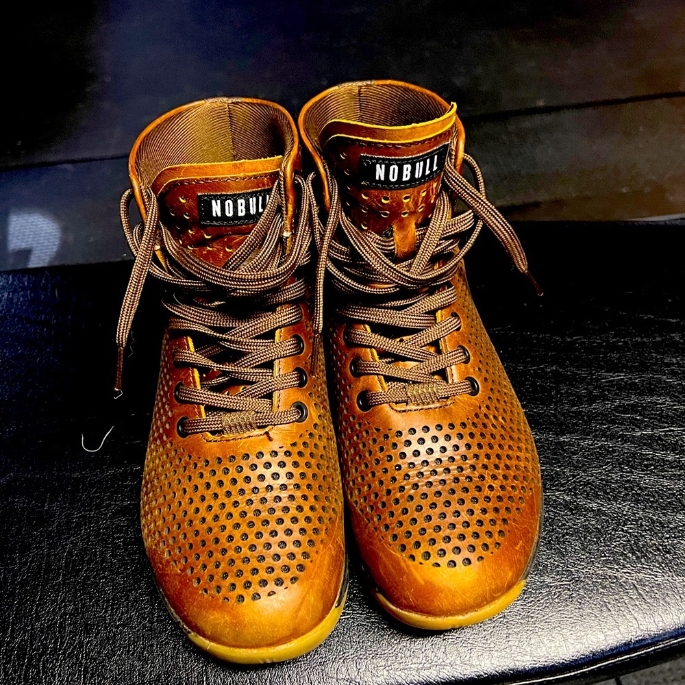 NoBull Project HIGH-TOP COFFEE LEATHER TRAINER (WOMEN'S).